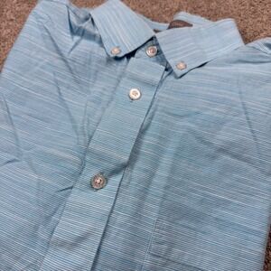 Daniel Cremieux Signature Collection Men's Medium Short Sleeve Button Down Blue